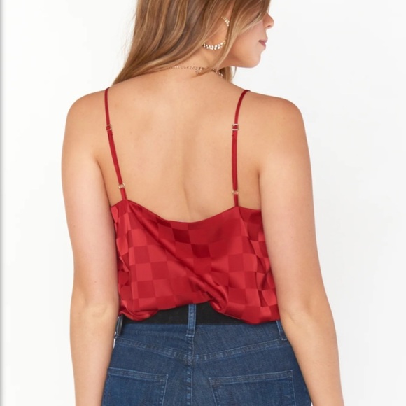 Excellent Condition Show Me Your MuMu Red Checkered Camisole Size Small - Picture 5 of 8